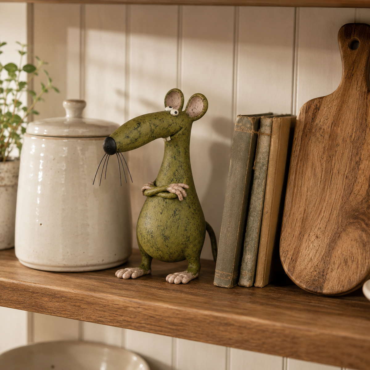 WhimsyTales – Vintage Cat & Mouse Figurine