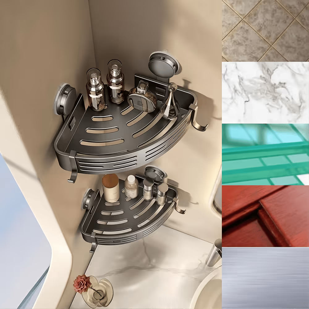 AquaVault – Triangle Suction Cup Shower Caddy