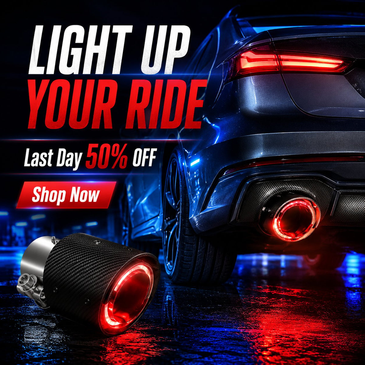 BlazeTail – Fire-Breathing Illuminated Exhaust Pipe