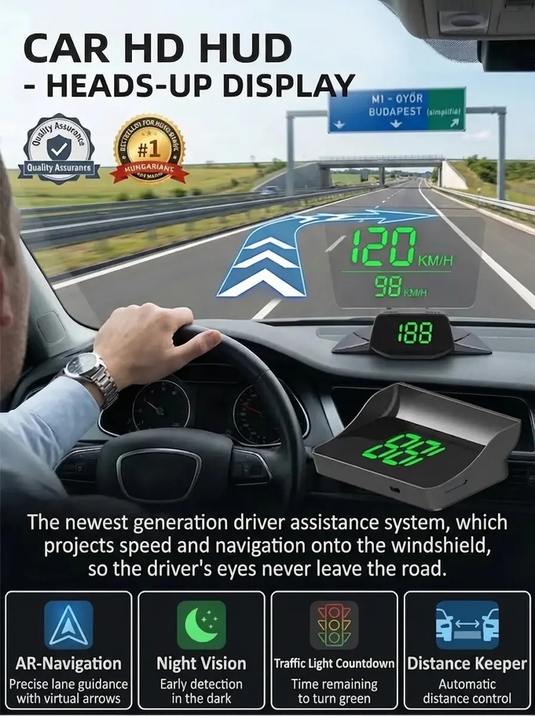DriveSight – Smart GPS Head-Up Display Speedometer