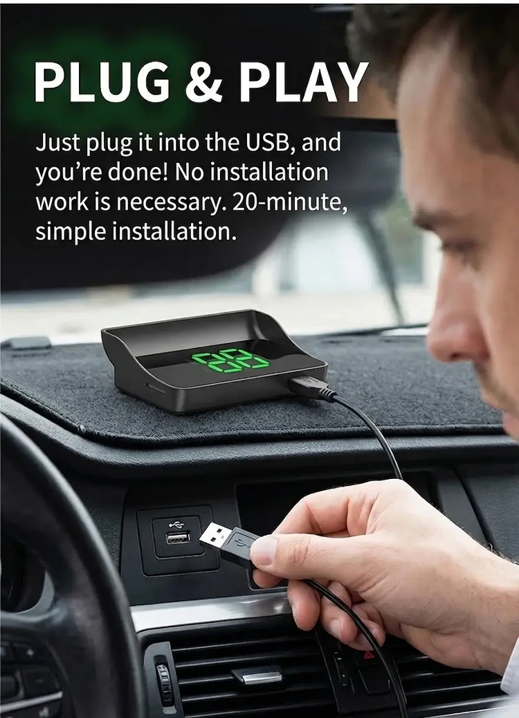 DriveSight – Smart GPS Head-Up Display Speedometer
