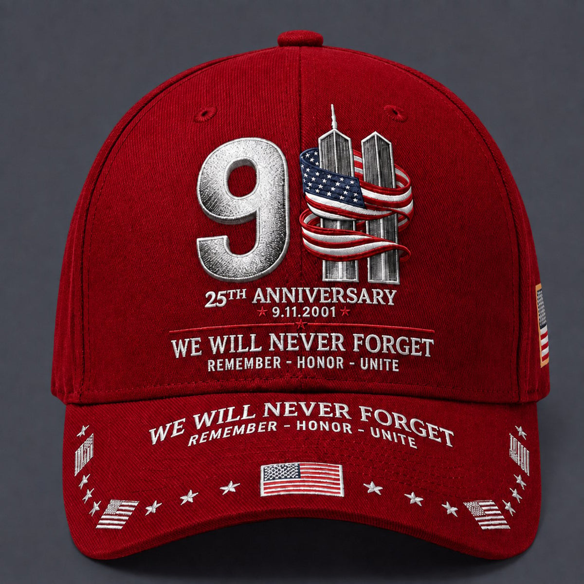 HonorCrest – 9/11 25th Anniversary Memorial Baseball Cap