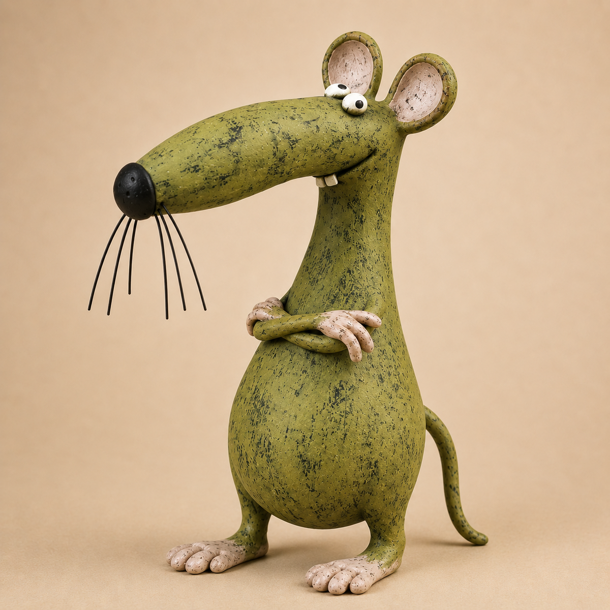 WhimsyTales – Vintage Cat & Mouse Figurine