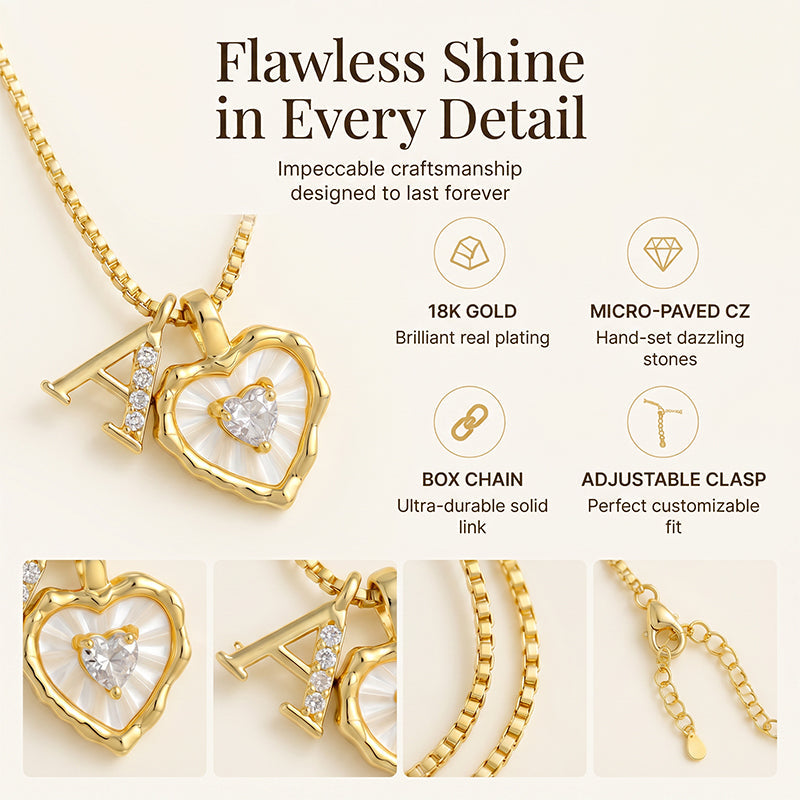HeartLuxe – Personalized Initial Micro-Pave Necklace