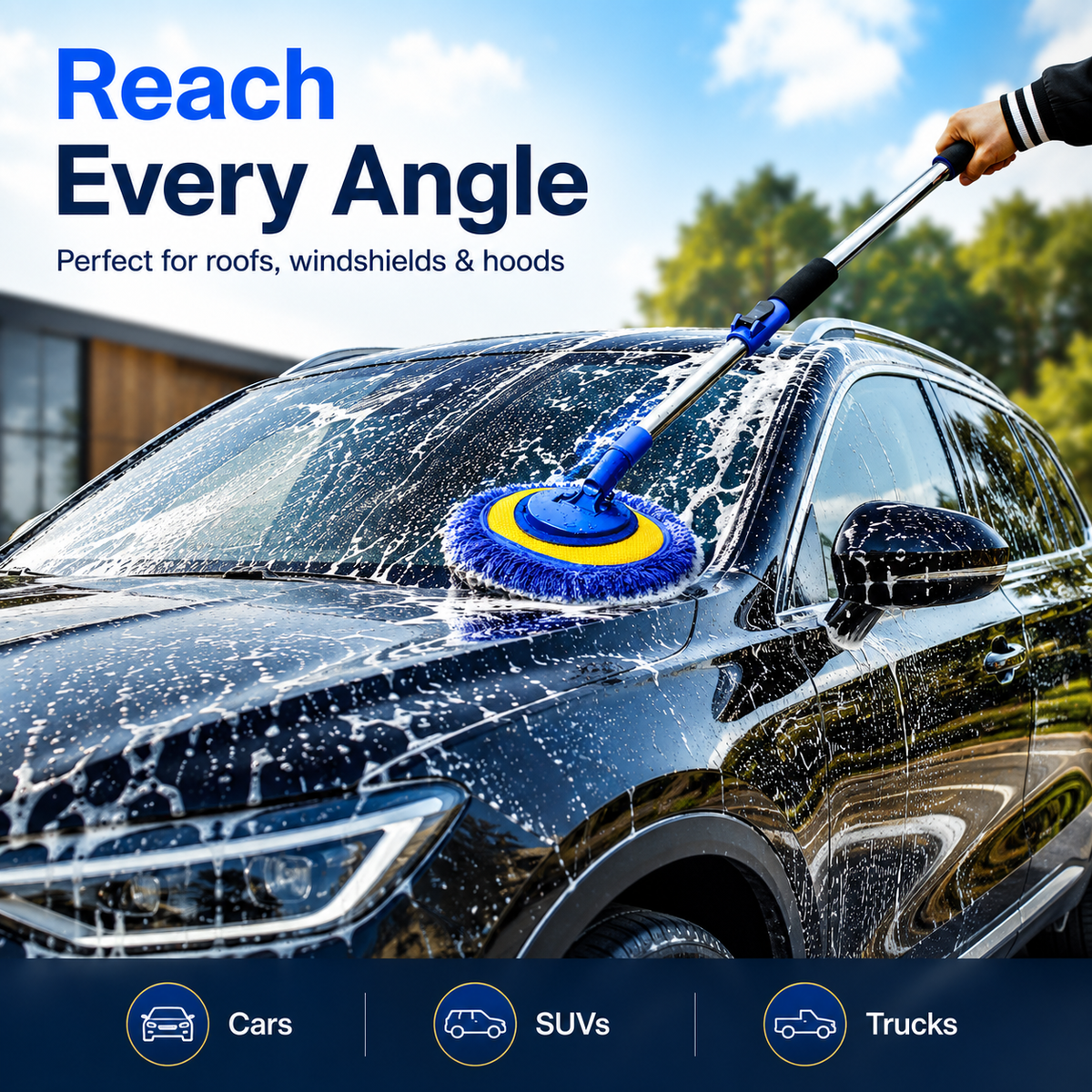 AutoSweep – Telescopic Vehicle Wash Mop