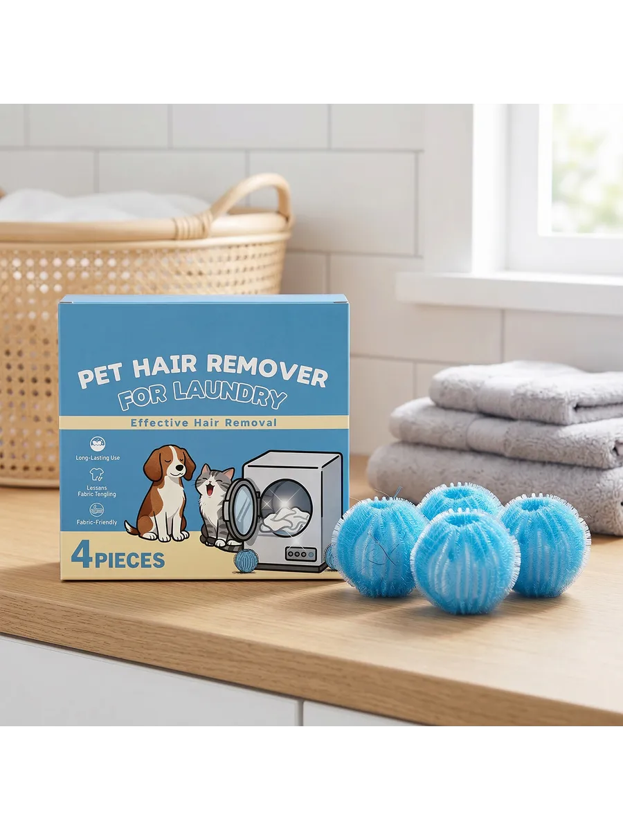 FurEase – Reusable Pet Hair Remover Laundry Balls