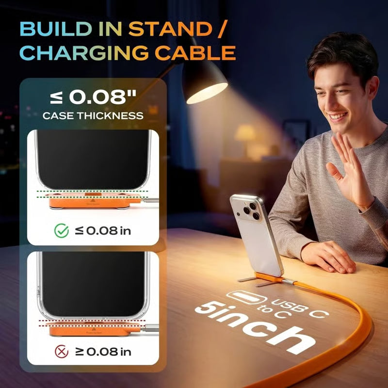 SnapCharge – Foldable Stand USB-C Charging Cable