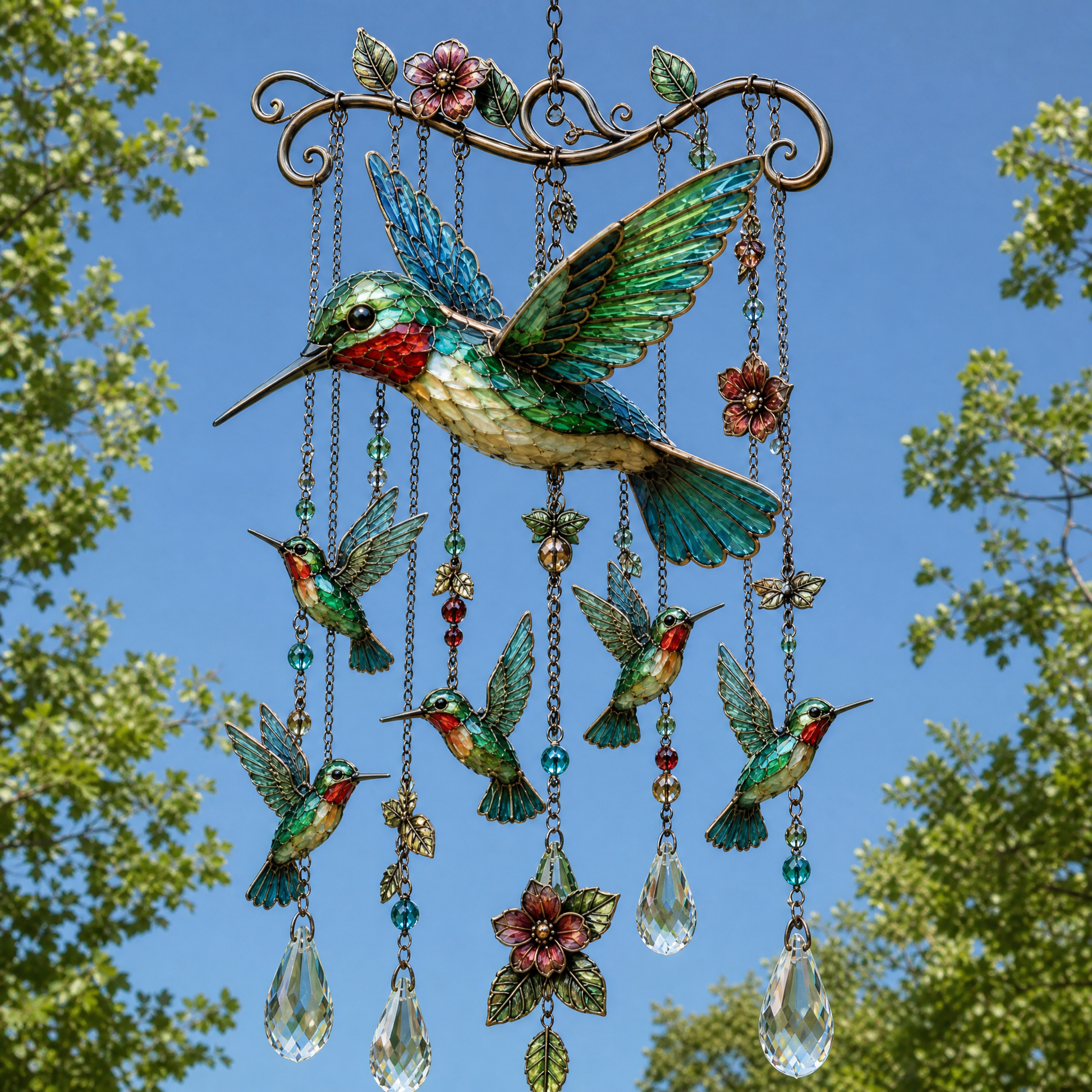 CelestiChime - Hummingbird Garden Decor