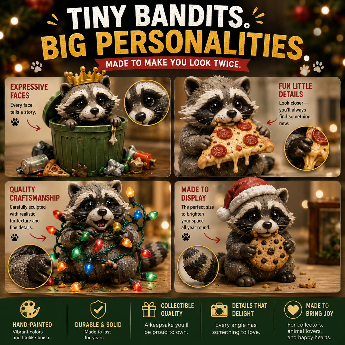 RaccoonJoy – 24-Day Mischievous Raccoon Advent Calendar