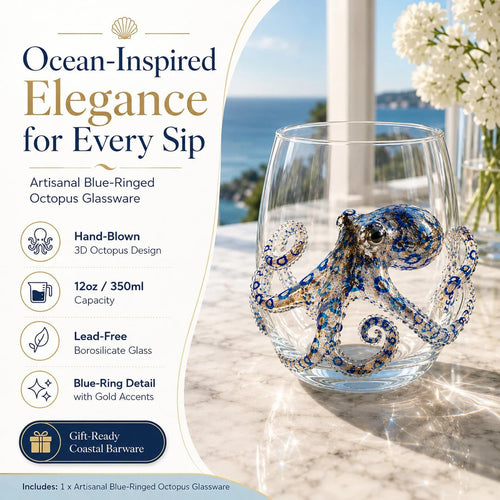AquaElegance – Coastal Octopus Bar Glass