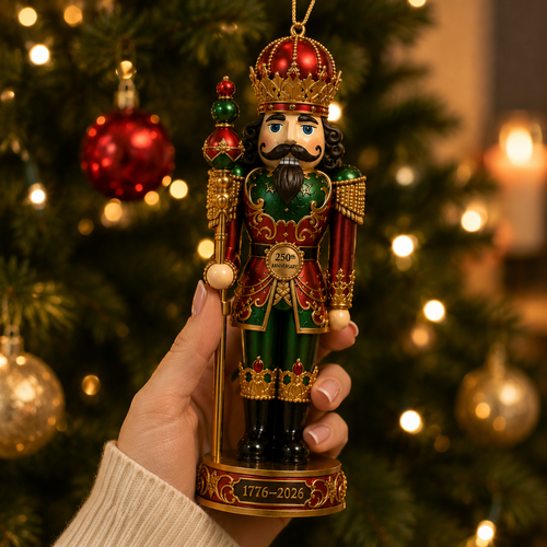 FreedomKing – 250th Anniversary Patriotic Christmas Ornament