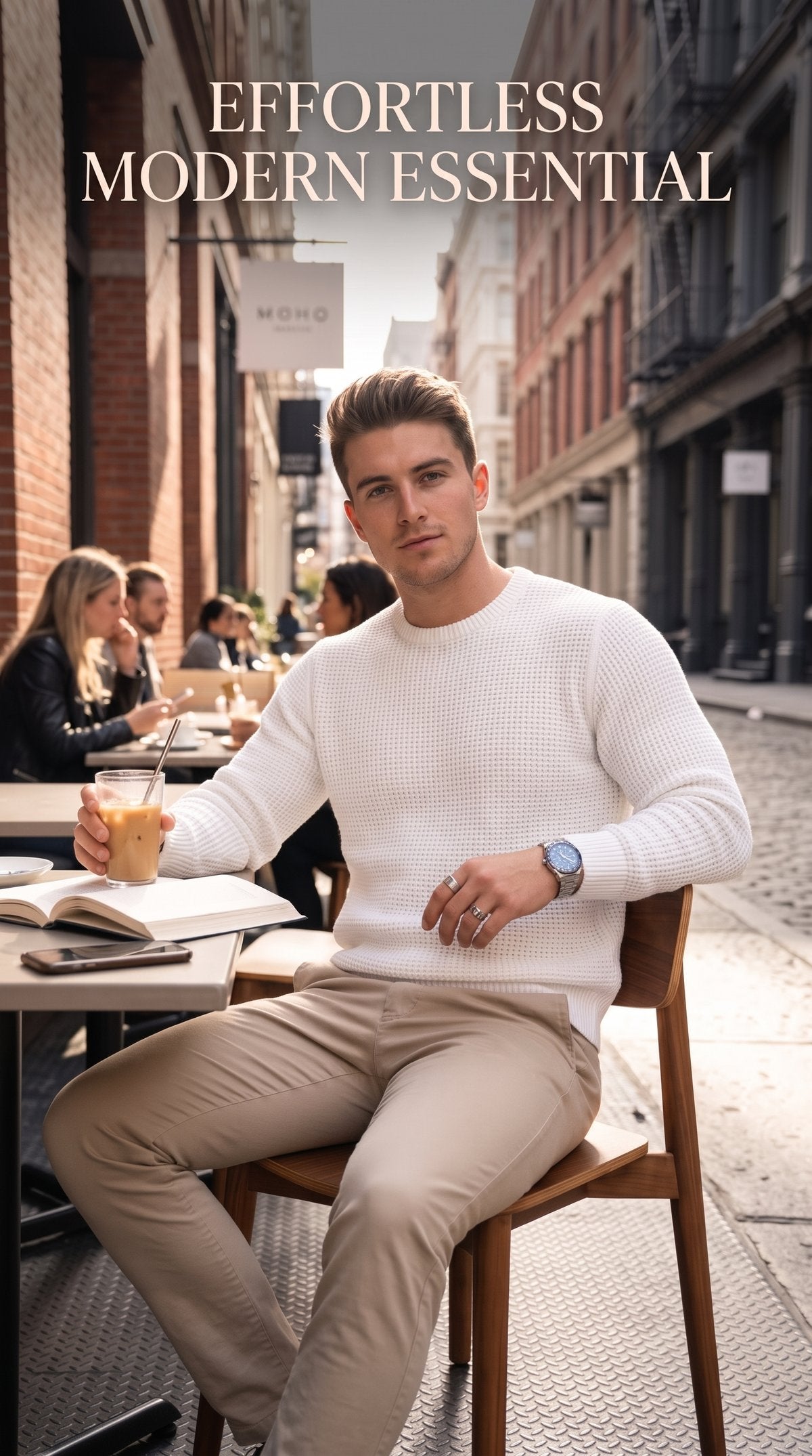 WinterWeave – Oversized Waffle-Knit Pullover