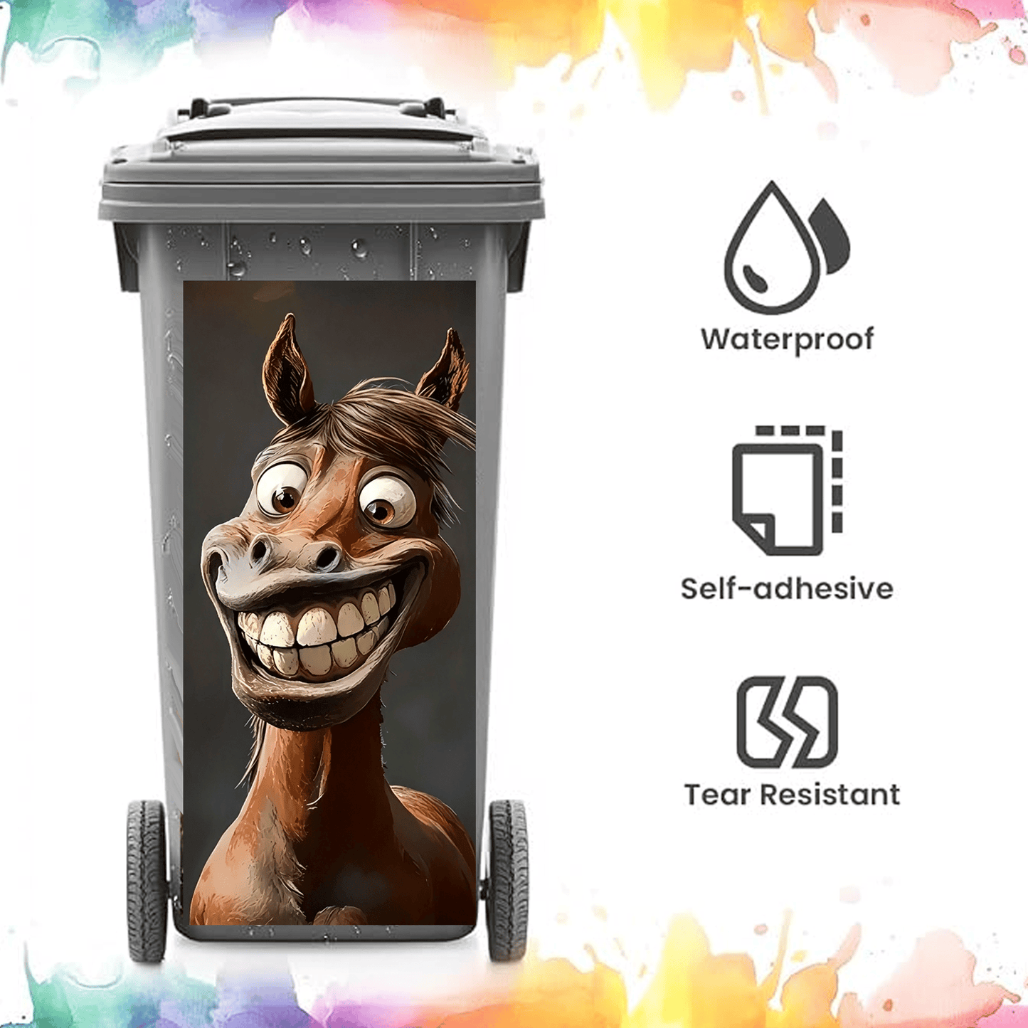 StableSmiles – Funny Horse & Donkey Peel-and-Stick Decals