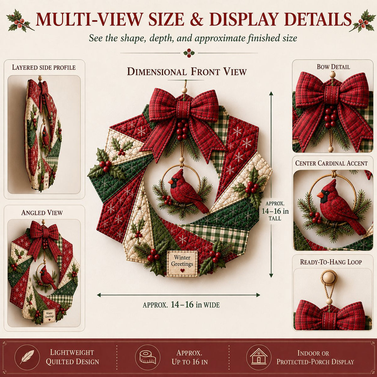 ChristmasCraft – Festive Fabric Wreath Making Kit