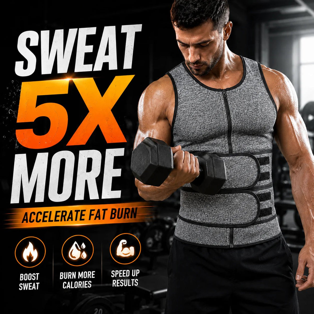 CoreForge – Men’s Sweat Sauna Shaper Vest