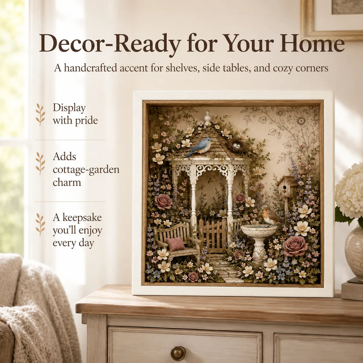 CottageCharm – DIY Layered Garden Shadow Box