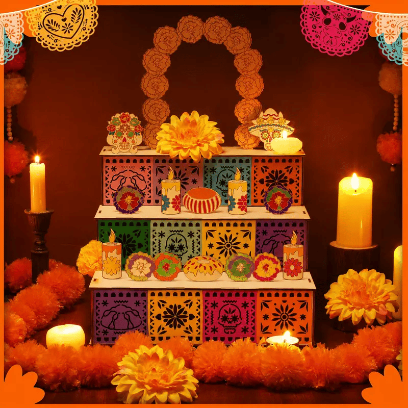 MemoraViva – 3-Tier Day of the Dead Remembrance Altar
