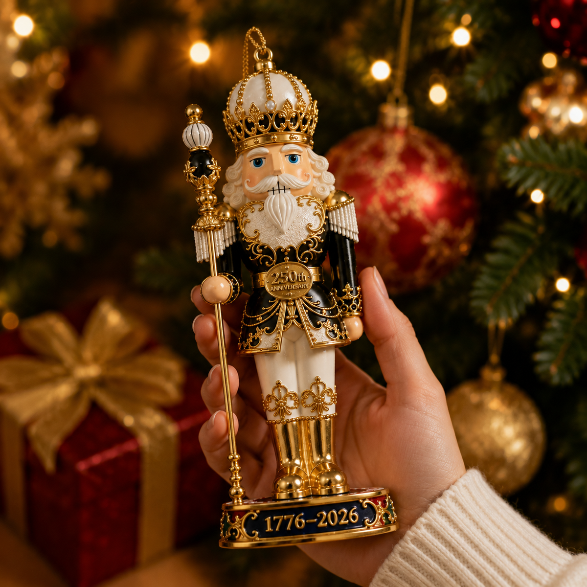 FreedomKing – 250th Anniversary Patriotic Christmas Ornament