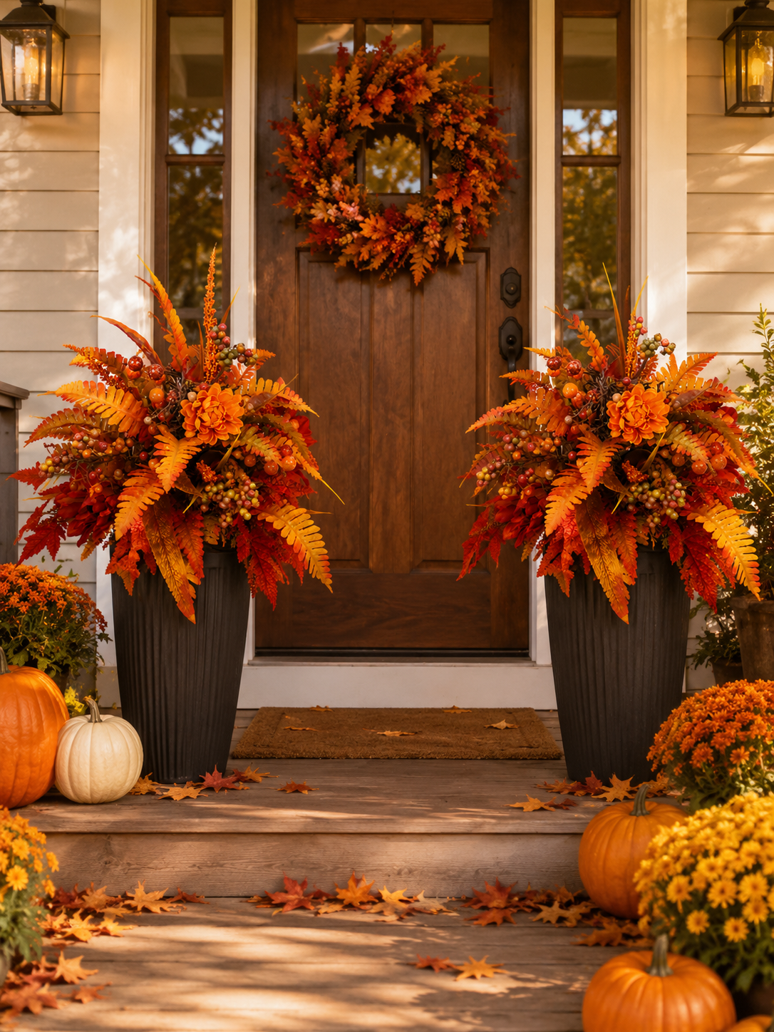 AutumnCharm – Decorative Fall Floral Garden Stake