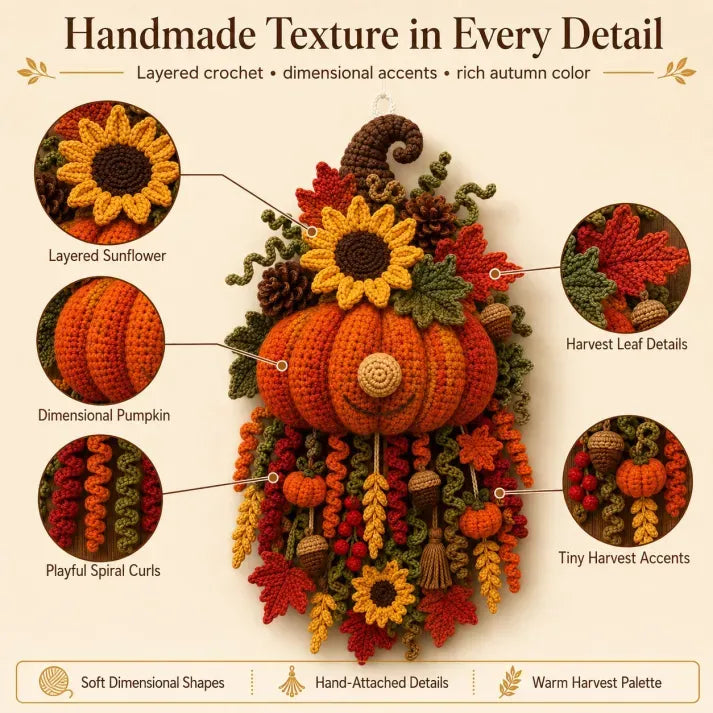 CraftBloom – Seasonal 3D Crochet Door Hanger Kit