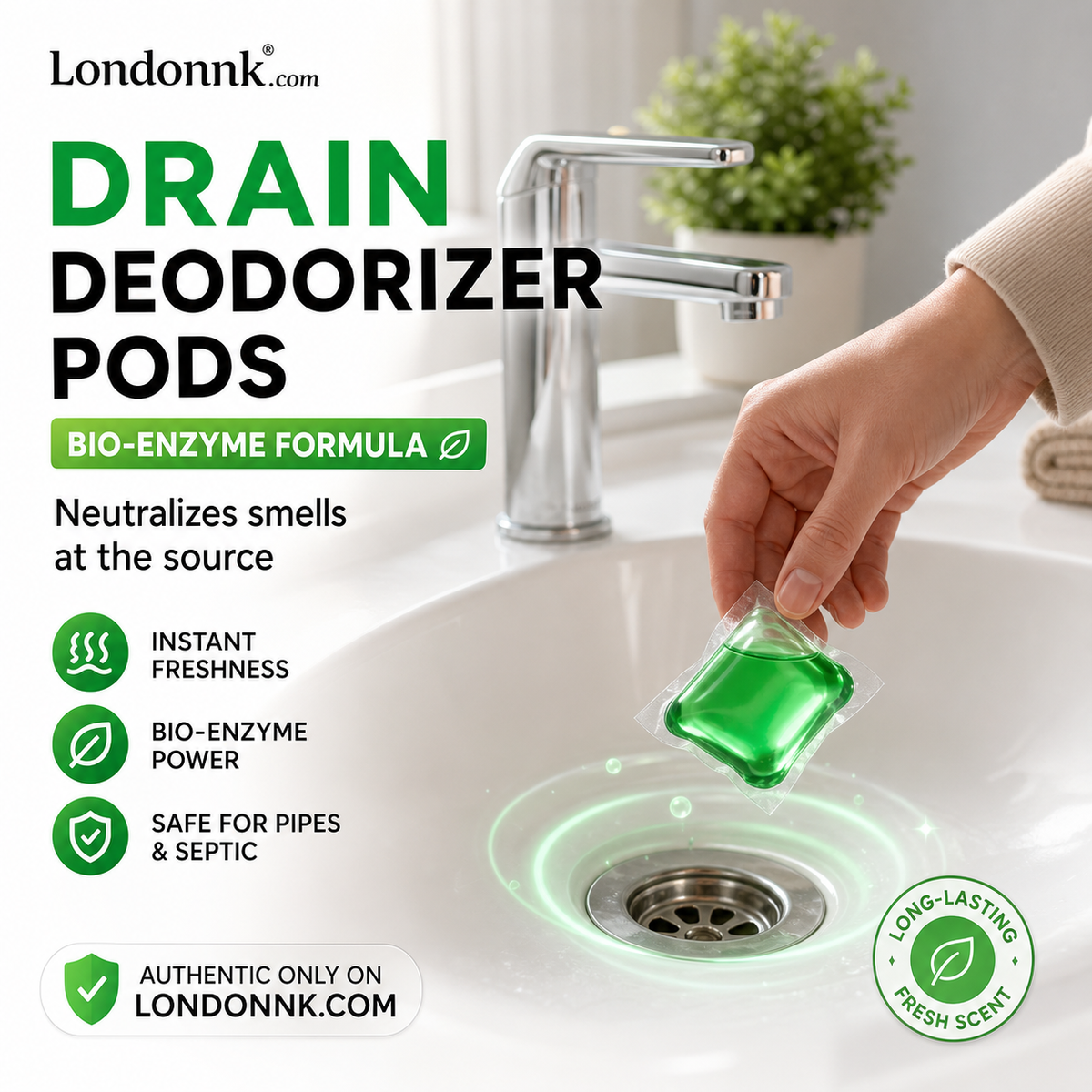 DrainFresh – Bio-Enzyme Drain Cleaning Pods