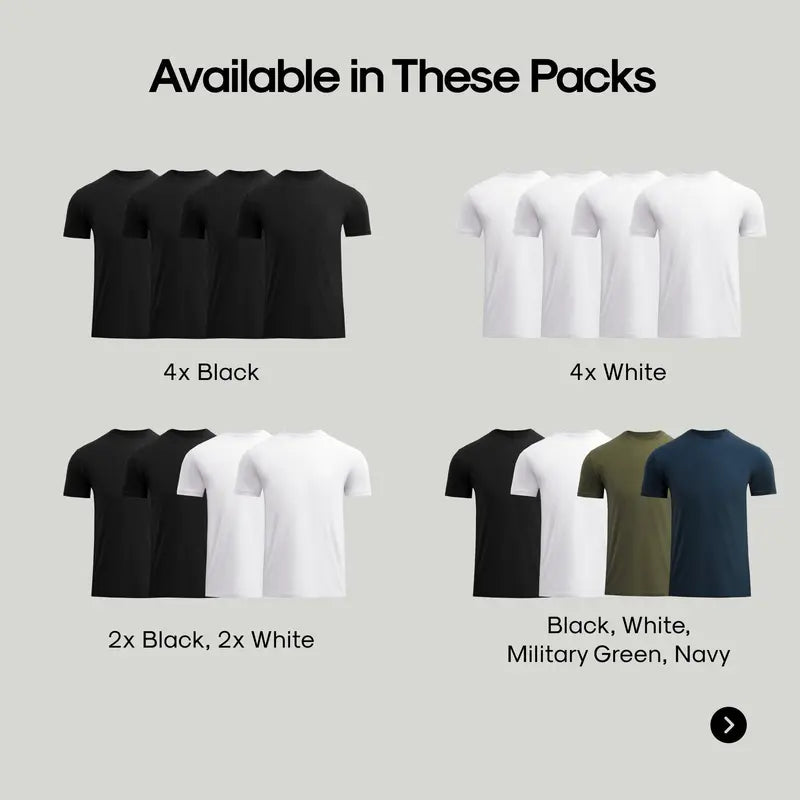 ComfortFit – Premium Cotton Crew Neck 4-Pack