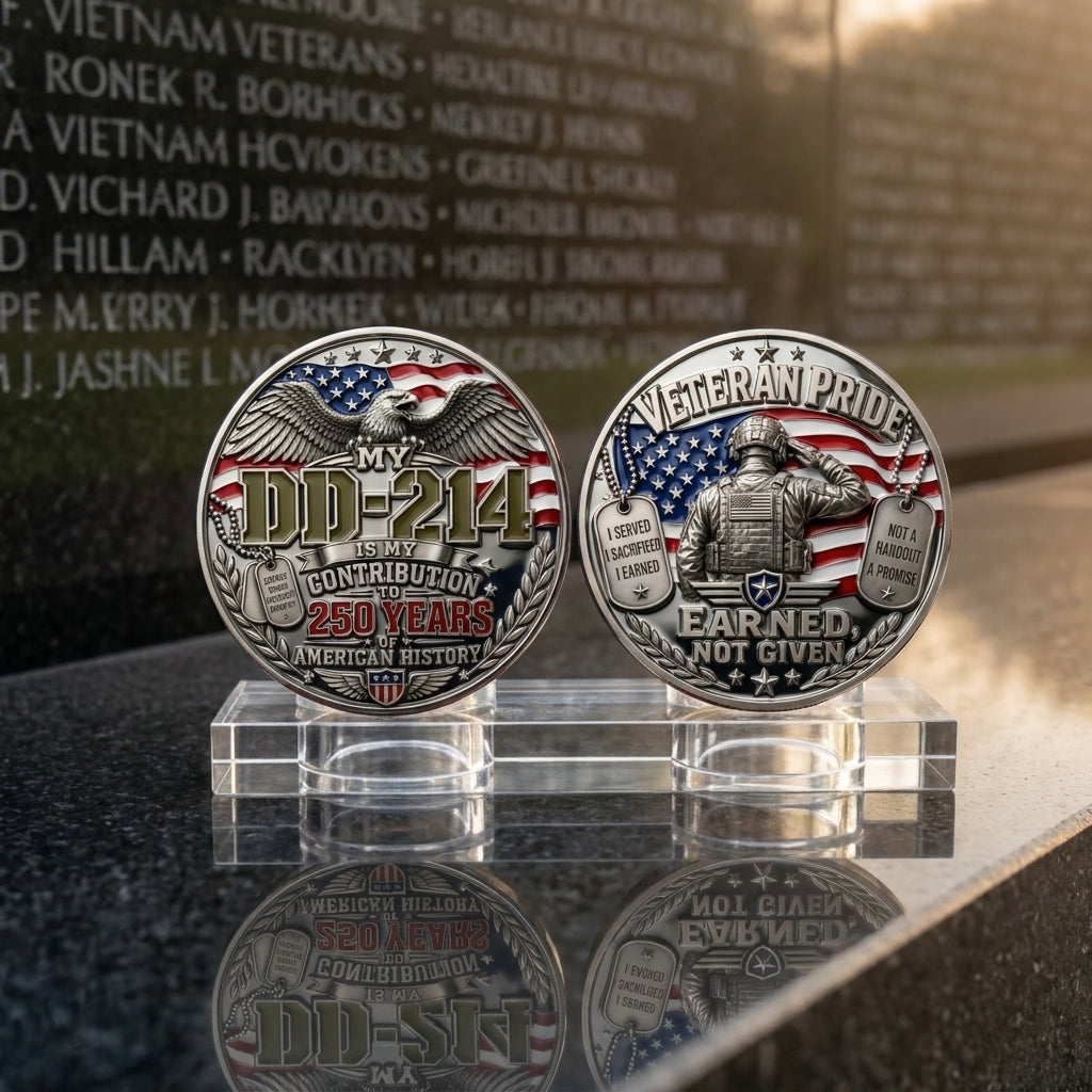 ❤️Last Day 50% OFF - 🏆DD-214 Veteran Pride Coin