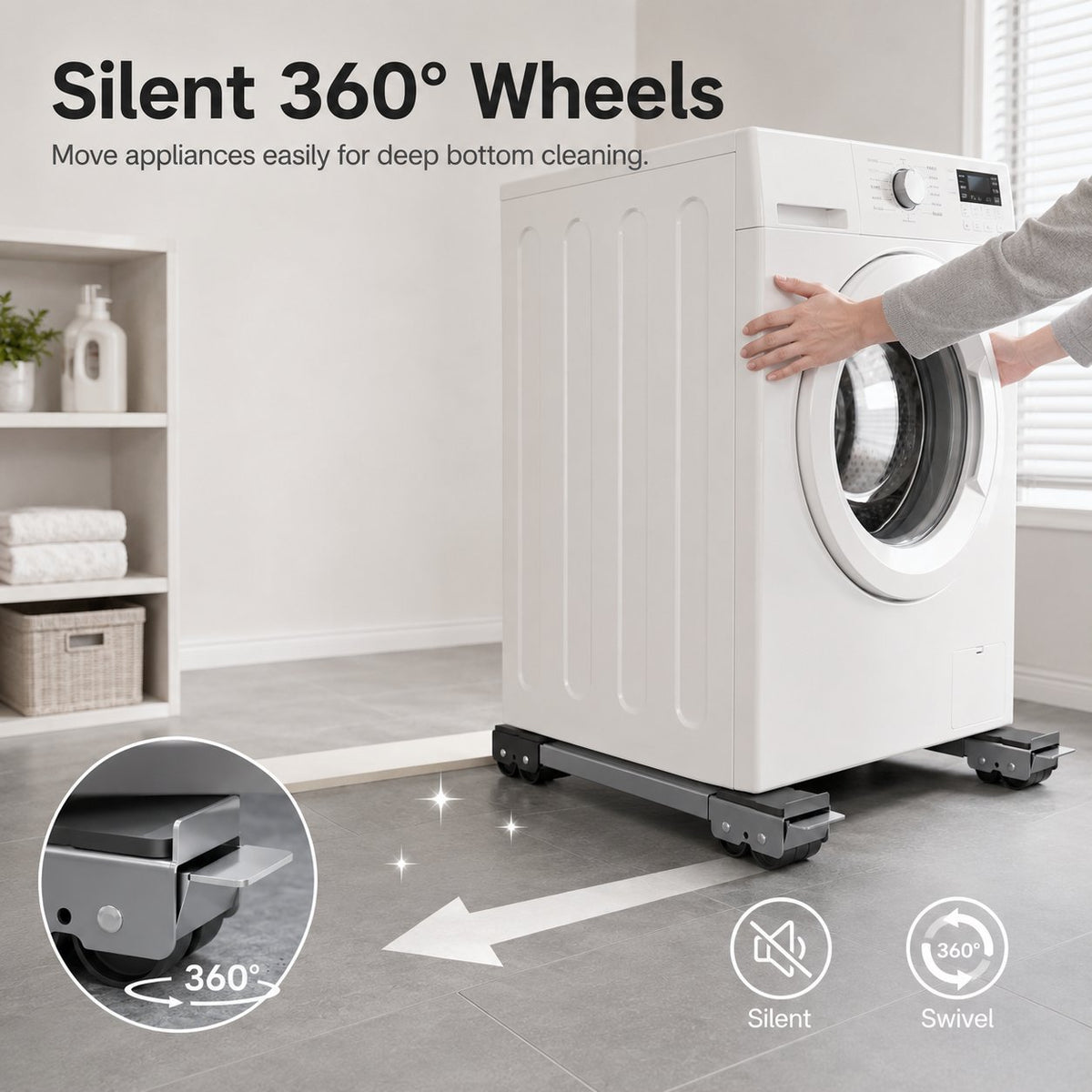MoveMate – Adjustable Heavy-Duty Appliance Roller Base