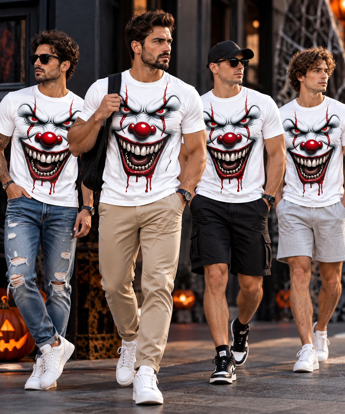 GrimVale – Men’s Horror Clown Graphic T-Shirt