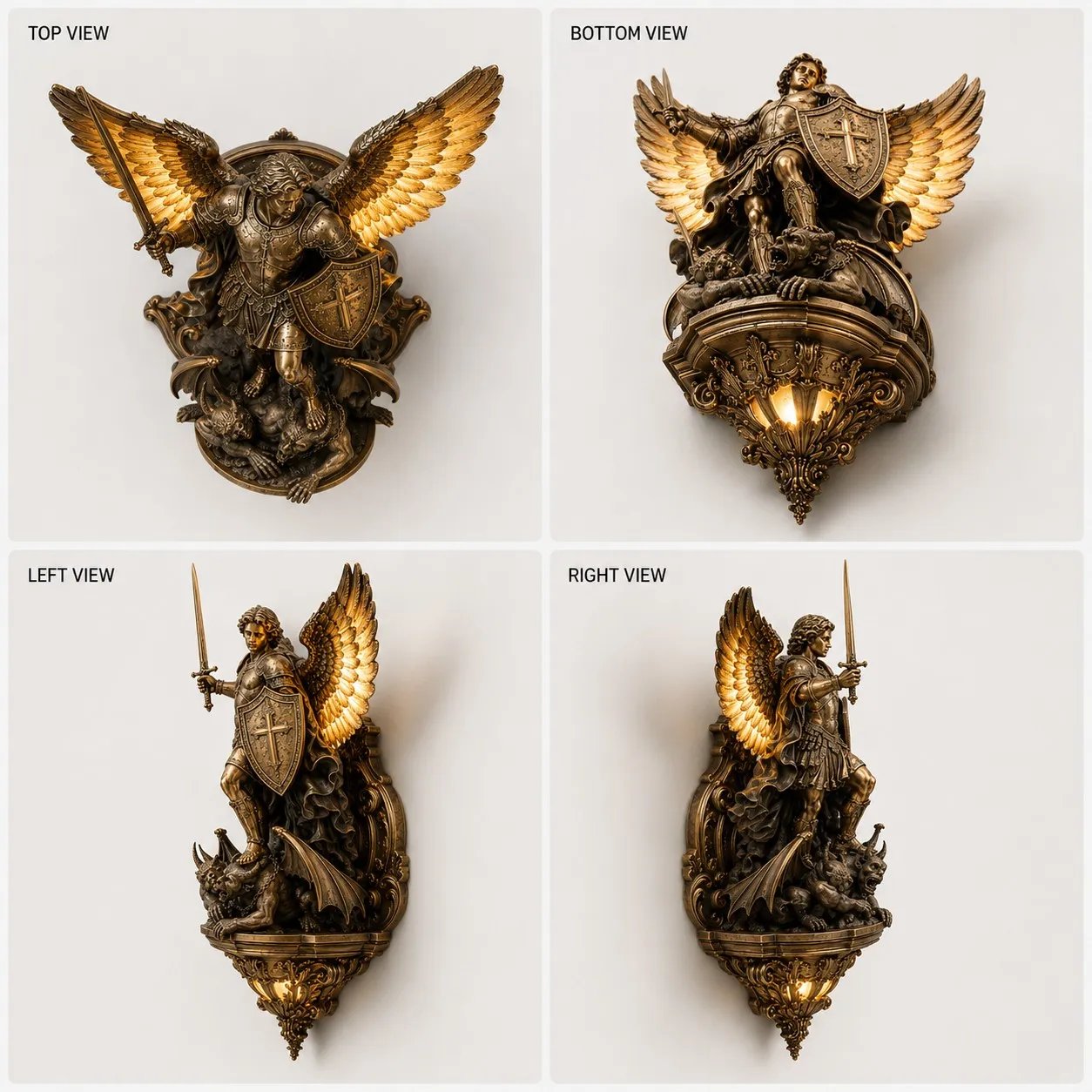 HolyShield – St. Michael Illuminated Wall Art