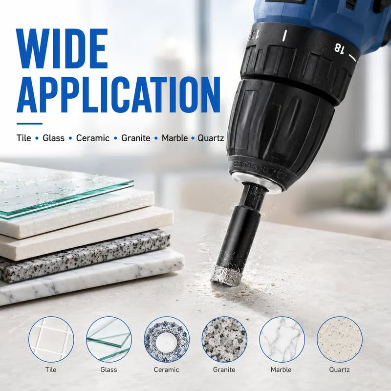 ForgeVanta – 6-Piece Diamond Tile & Stone Drill Bit Set