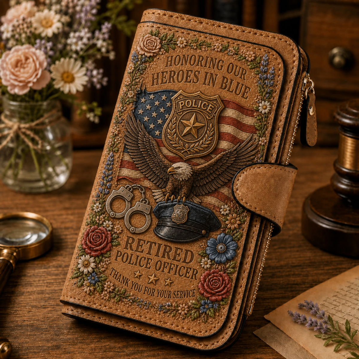 HealingBloom – Floral Retirement Gift Wallet