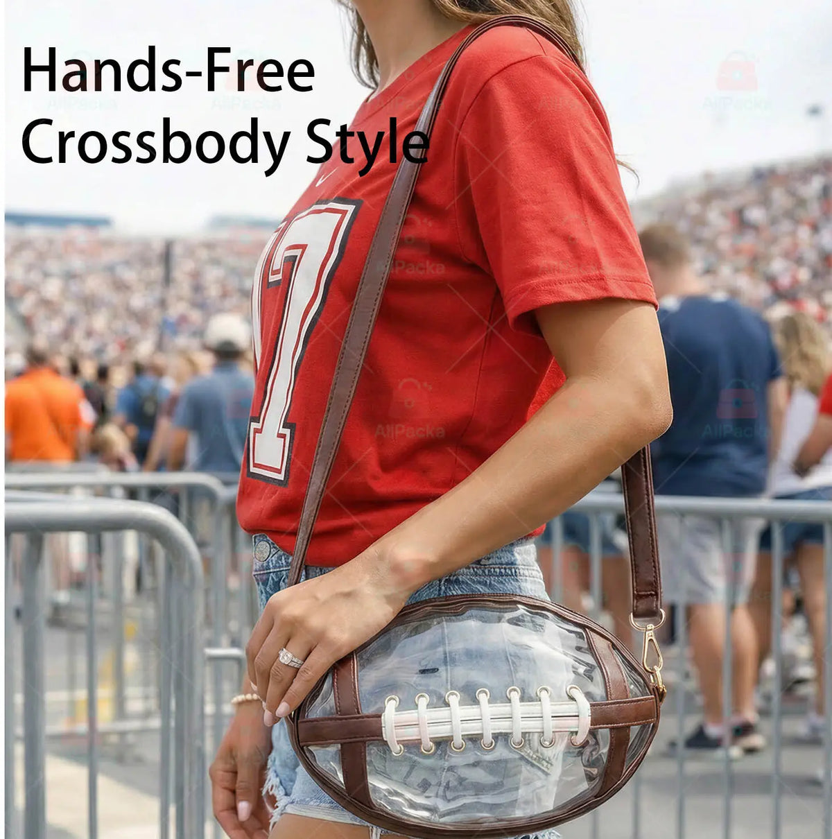 GridironCarry – Football-Inspired Clear Shoulder Bag