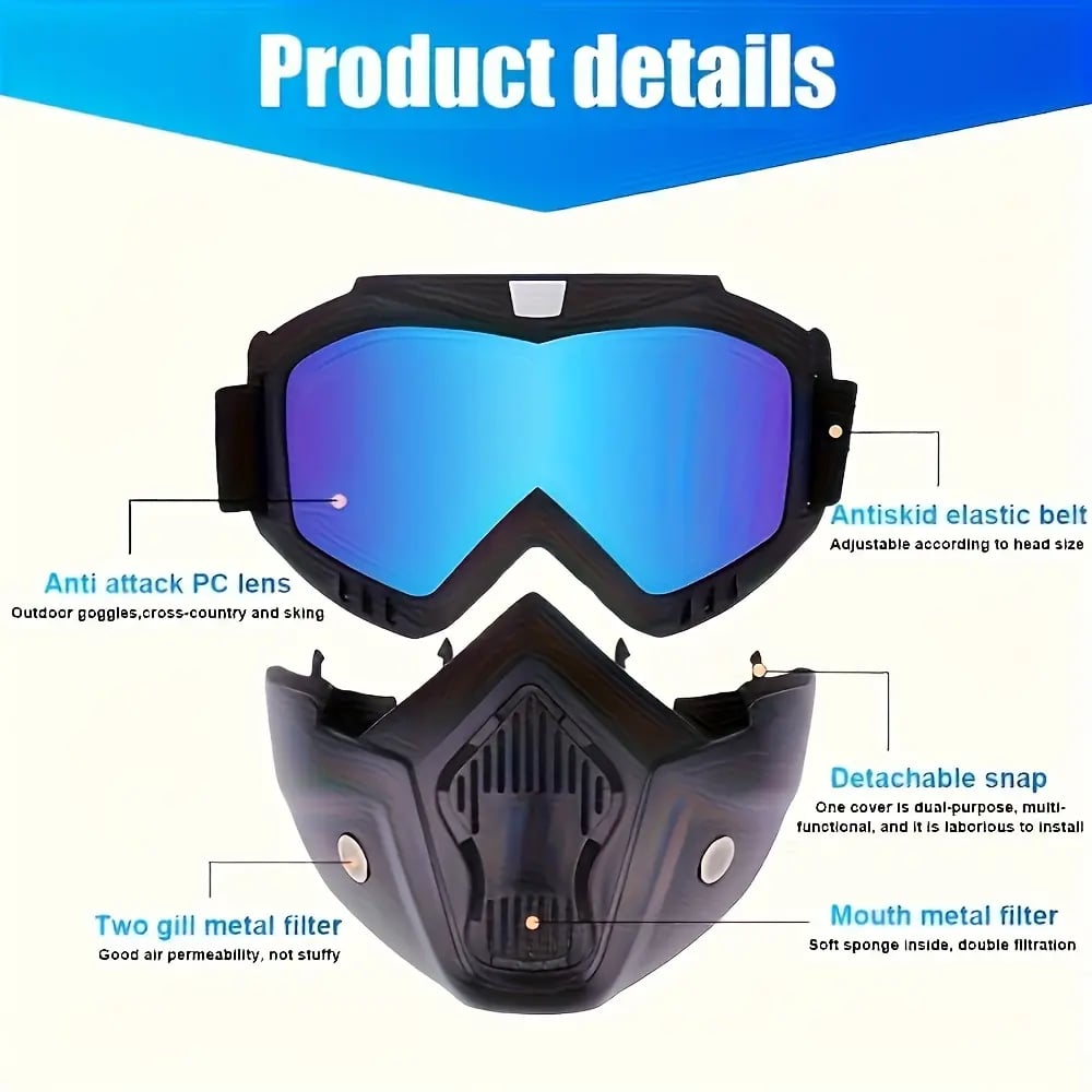 ShieldRide – Detachable Full-Face Outdoor Goggles