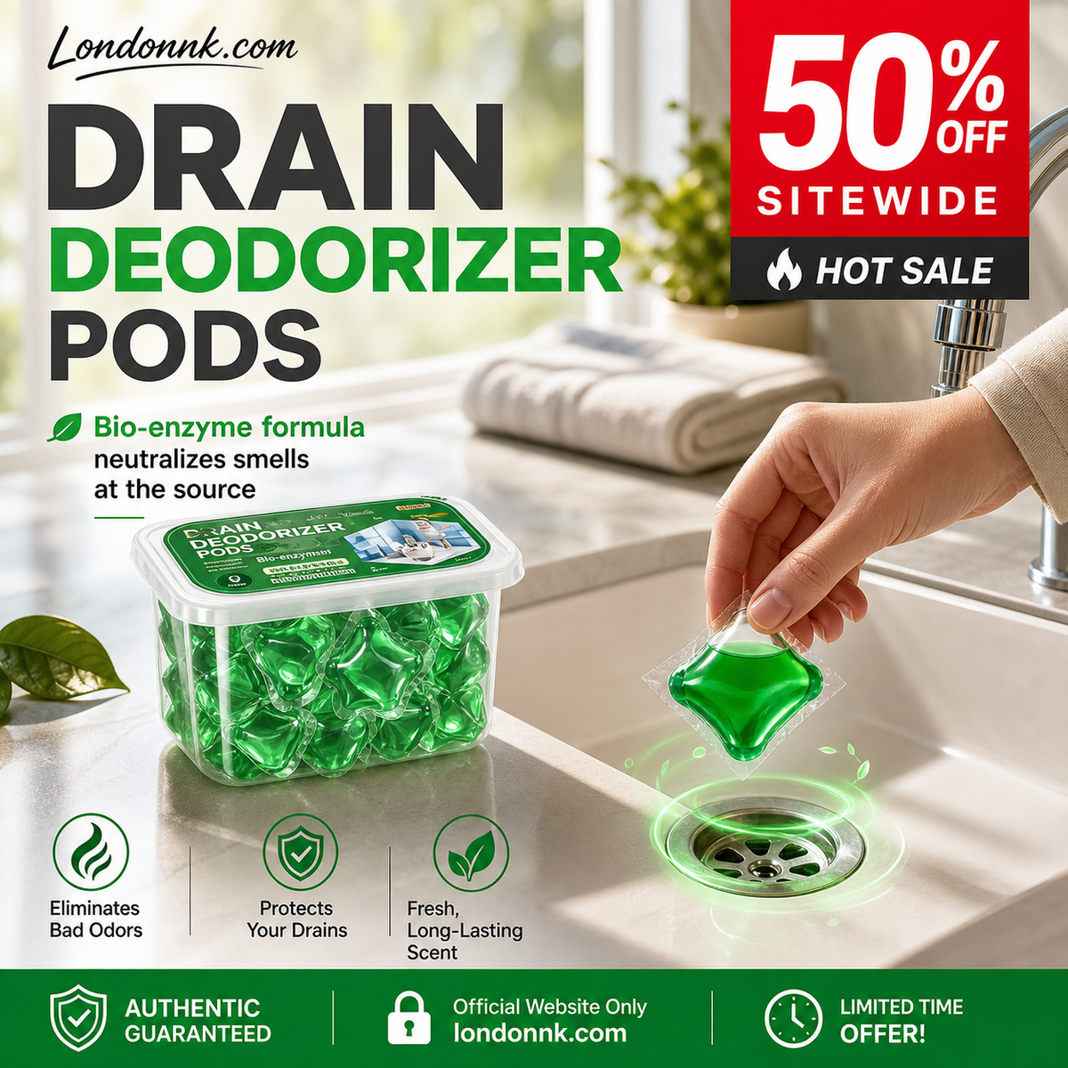 DrainFresh – Bio-Enzyme Drain Cleaning Pods