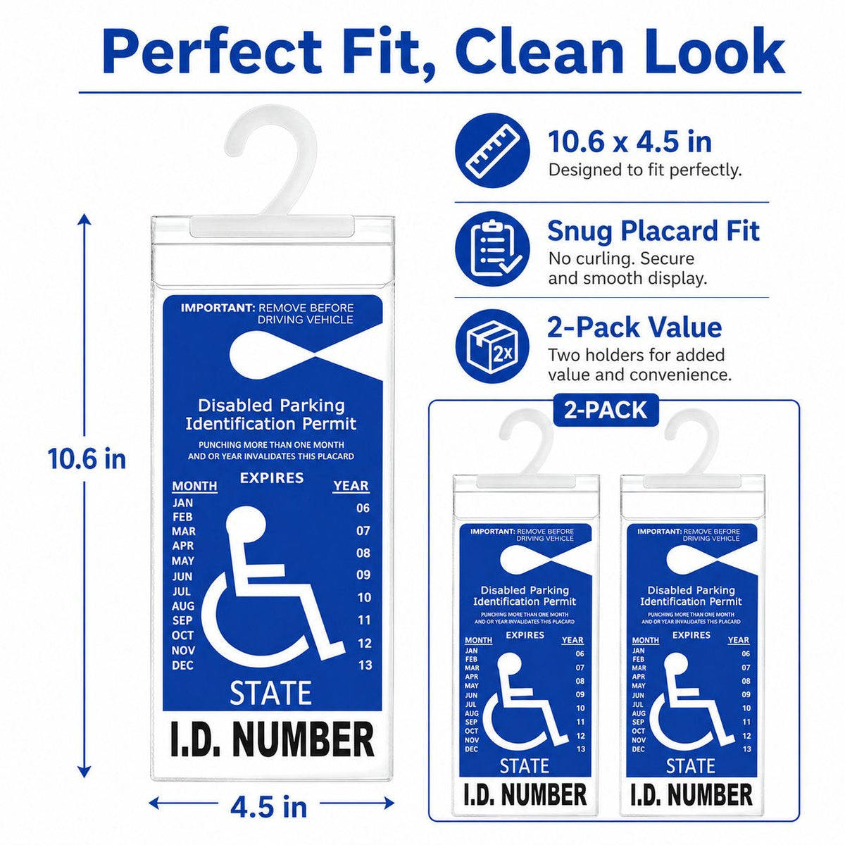 ParkEase – Handicap Parking Placard Holder 2-Pack