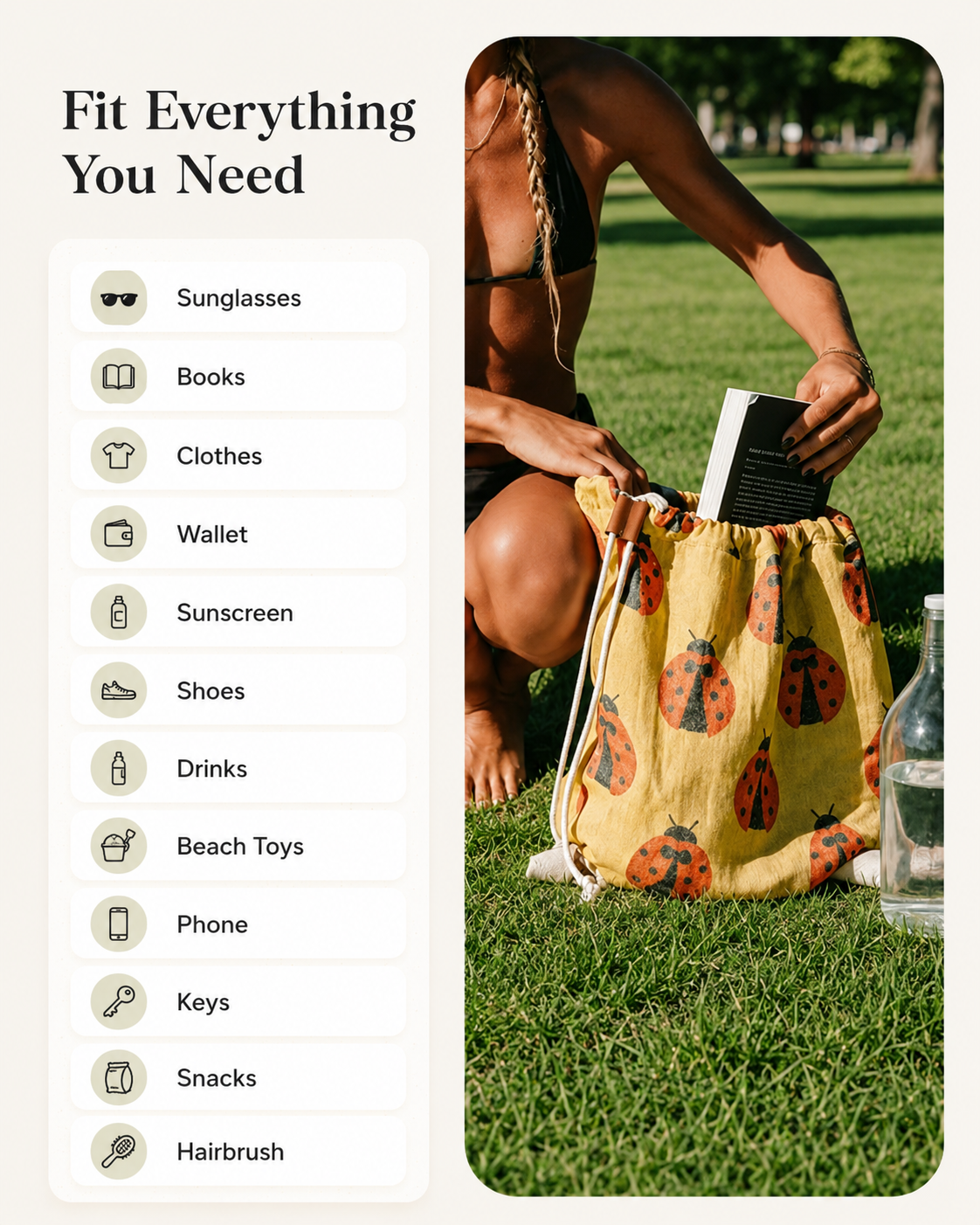 BohoTide – 2-In-1 Turkish Cotton Towel Backpack