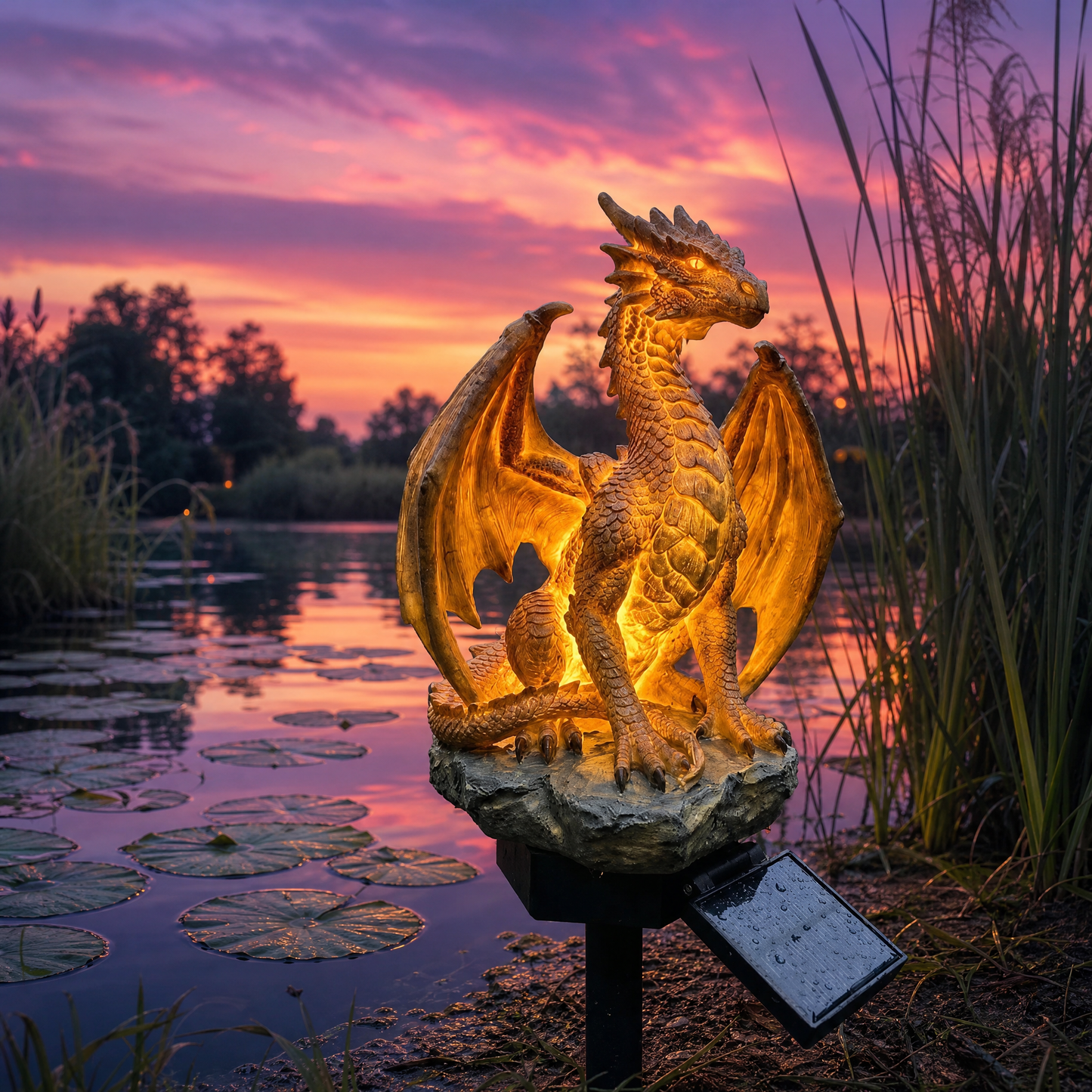 DragonFlame – Solar LED Garden Statue