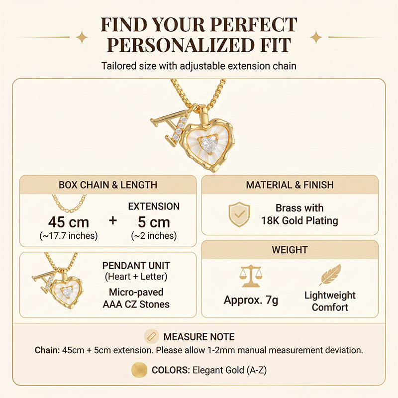 HeartLuxe – Personalized Initial Micro-Pave Necklace