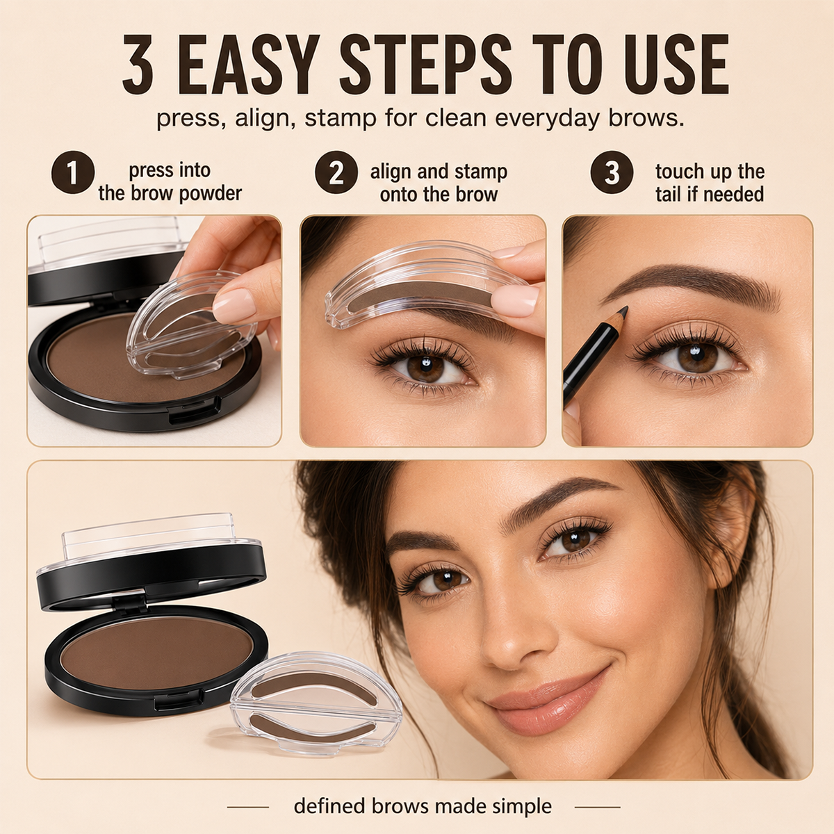 BrowVanta – 3-In-1 Eyebrow Stamp & Powder Kit