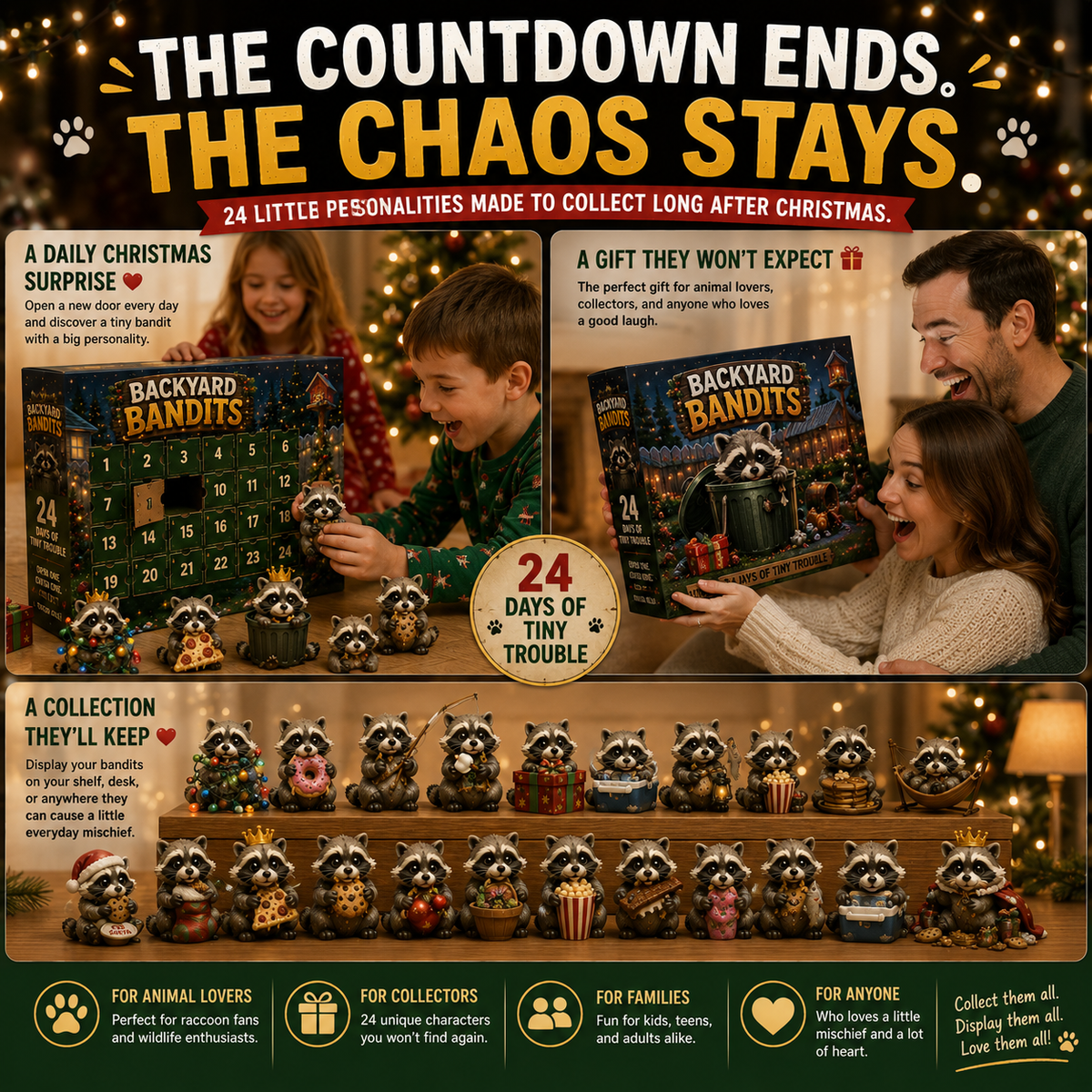 RaccoonJoy – 24-Day Mischievous Raccoon Advent Calendar
