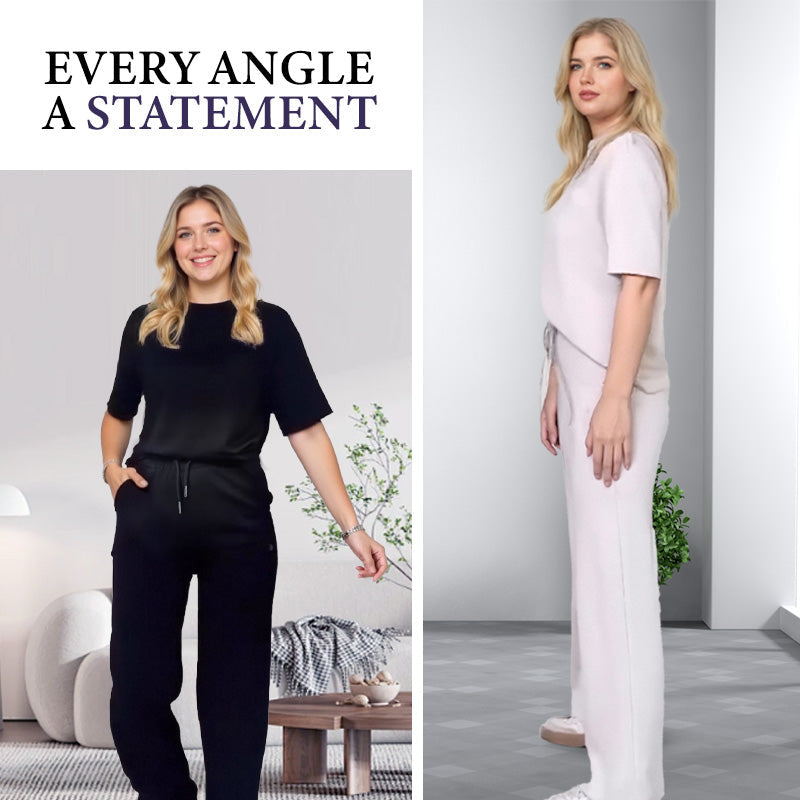 VeloraLuxe – Chic Cotton Jersey Lounge Set