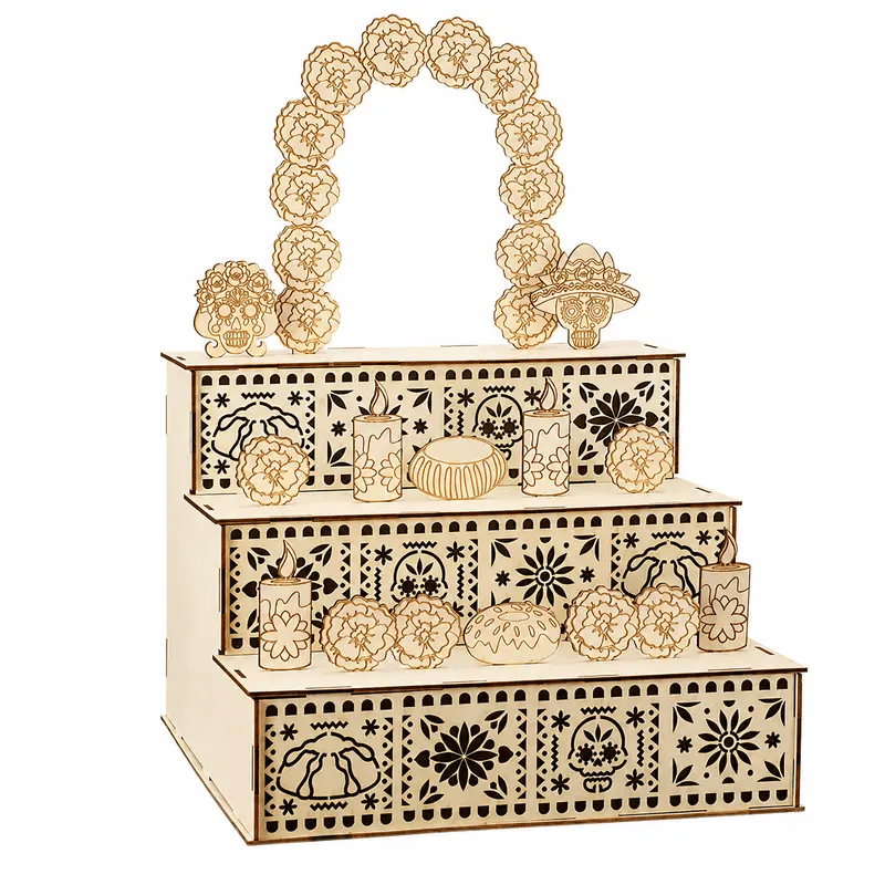 MemoraViva – 3-Tier Day of the Dead Remembrance Altar