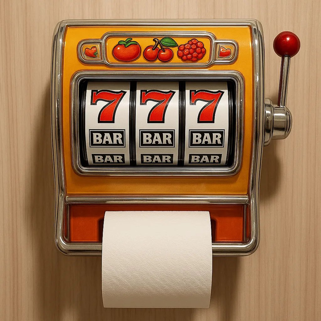 Spin & Wipe – Novelty Toilet Roll Holder