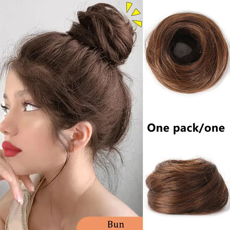 VelisseaCare – Curly Messy Bun Scrunchie Hair Extension
