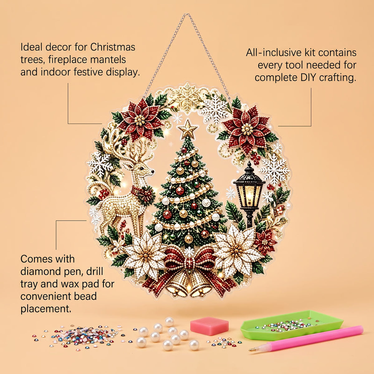 MerryLuxe – Christmas Diamond Painting Hanging Ornament