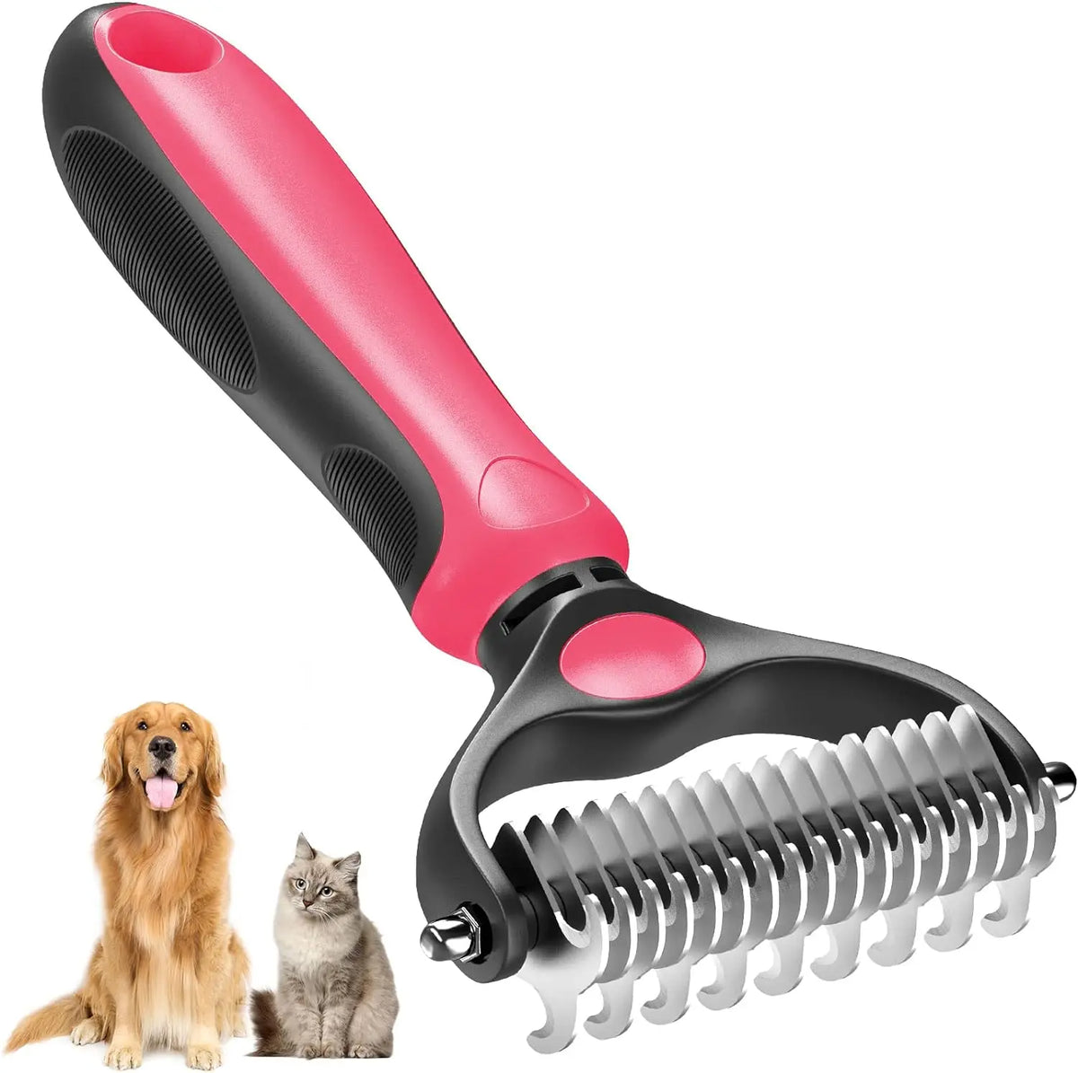 FurLuxe – Dual-Sided Pet Deshedding & Detangling Brush