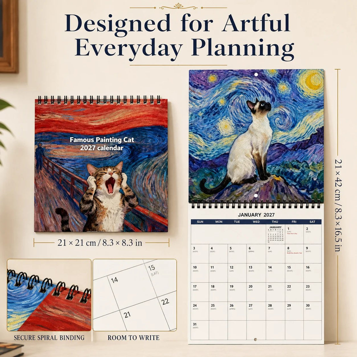 MeowGallery – 2027 Curious Cat Art Calendar