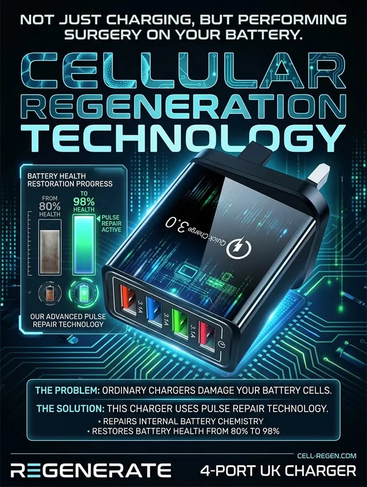 VoltarisCore – 4-Port Quick Charge Travel Adapter