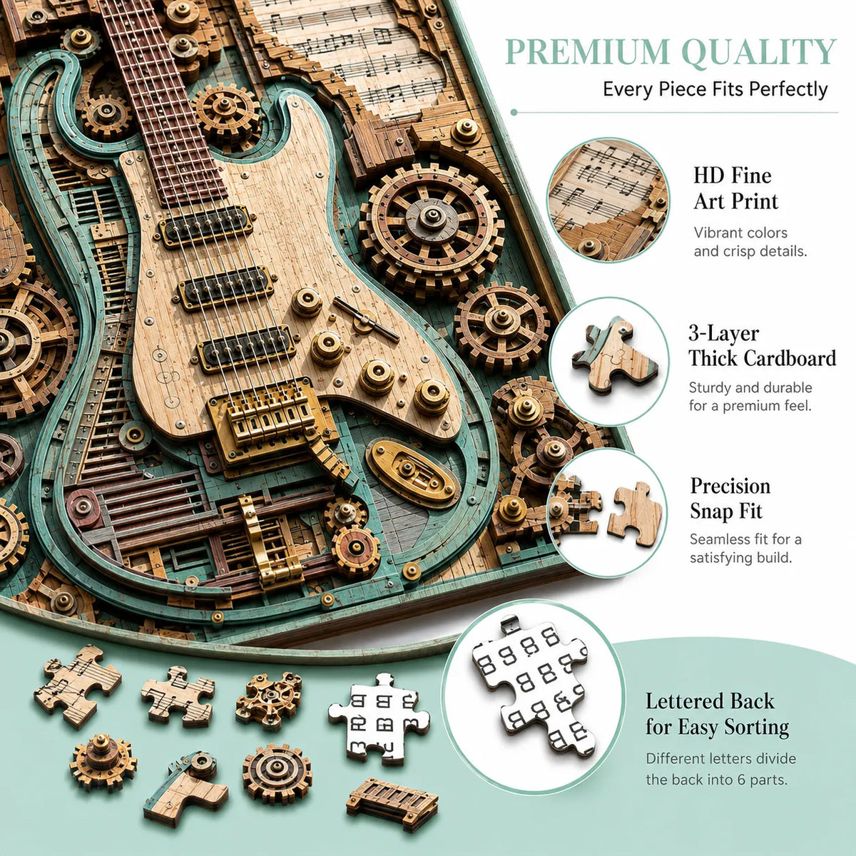 GearCraft – Steampunk Guitar 3D Assembly Puzzle
